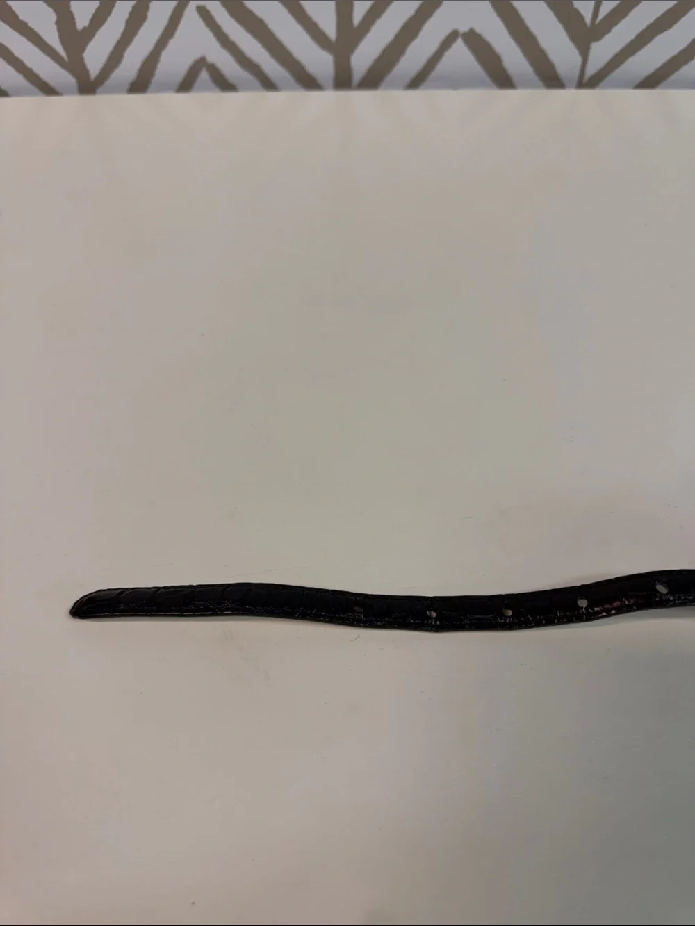 Talbots Black & Silver Genuine Leather Belt Size XS